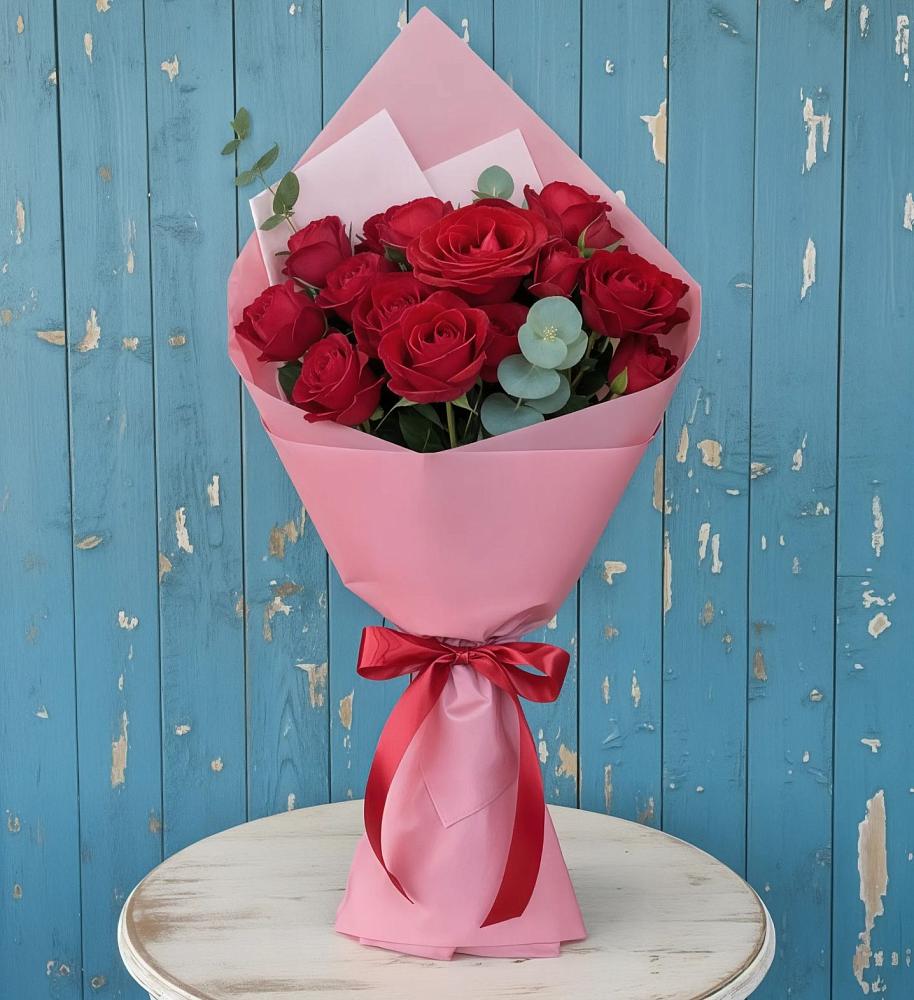 Букет красный бархат в Мишкино Республика Башкортостан Букет цветов из: Розы в Мишкино Республика Башкортостан