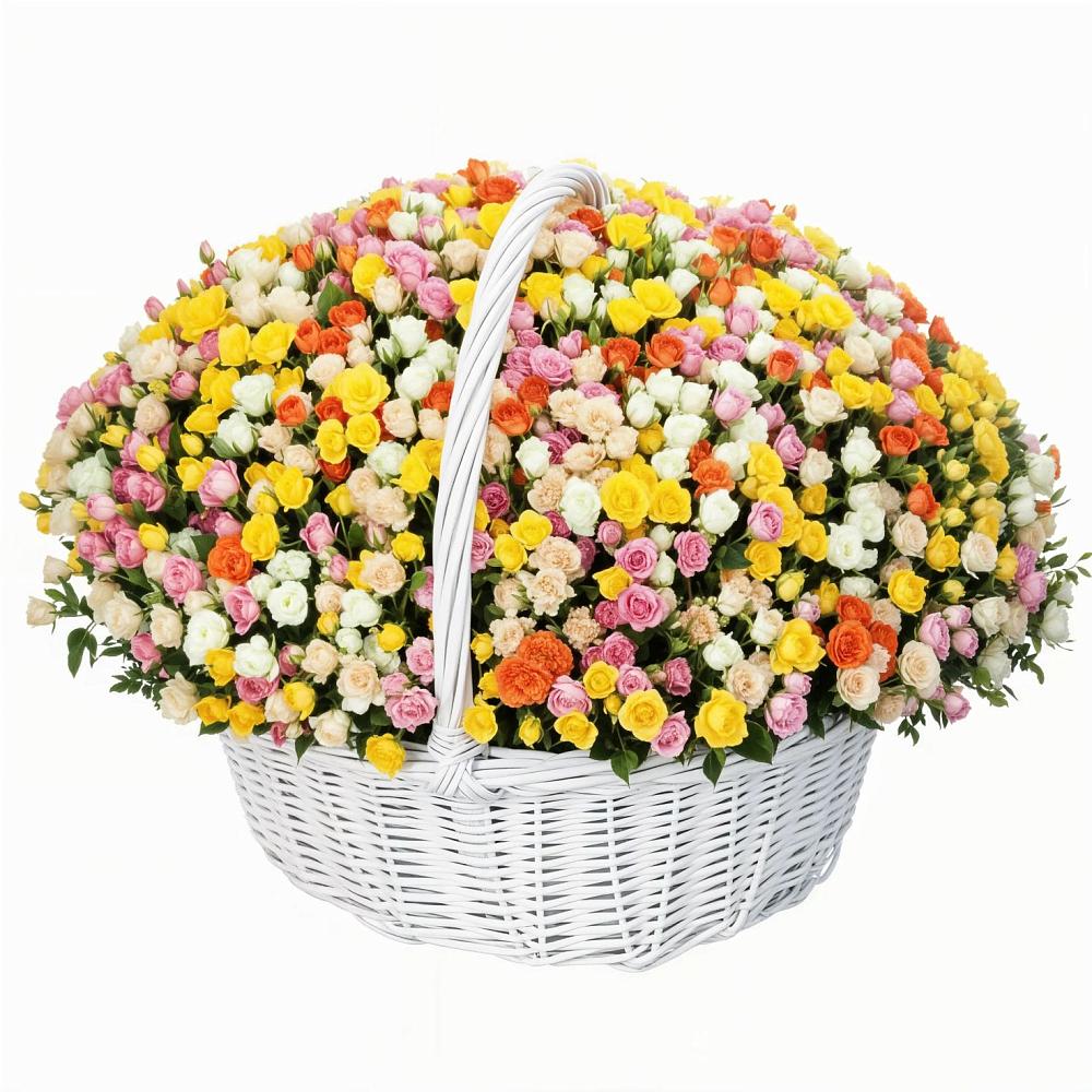 Премиум корзина Кустовых Роз в Мишкино Республика Башкортостан Премиум букет из: Розы в Мишкино Республика Башкортостан