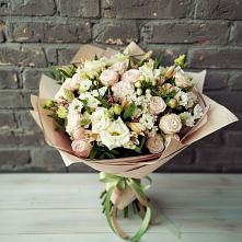 Букет нежное ассорти в Мишкино Республика Башкортостан Букет цветов из:  Альстромерии, Розы и Хризантемы в Мишкино Республика Башкортостан