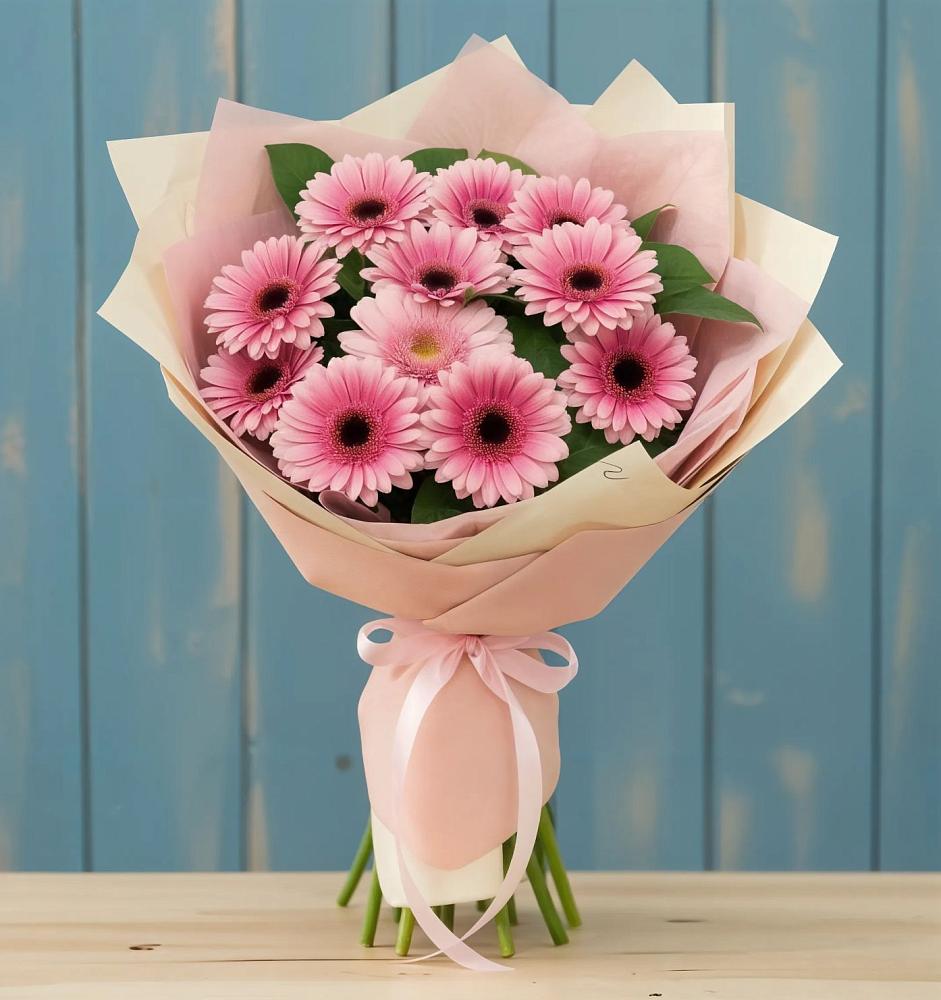 Букет пурпурно-розовый в Мишкино Республика Башкортостан Букет цветов из: Герберы в Мишкино Республика Башкортостан