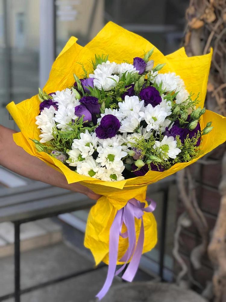 Букет цветов из: Ирисы, Хризантемы и Ромашки в Мишкино Республика Башкортостан