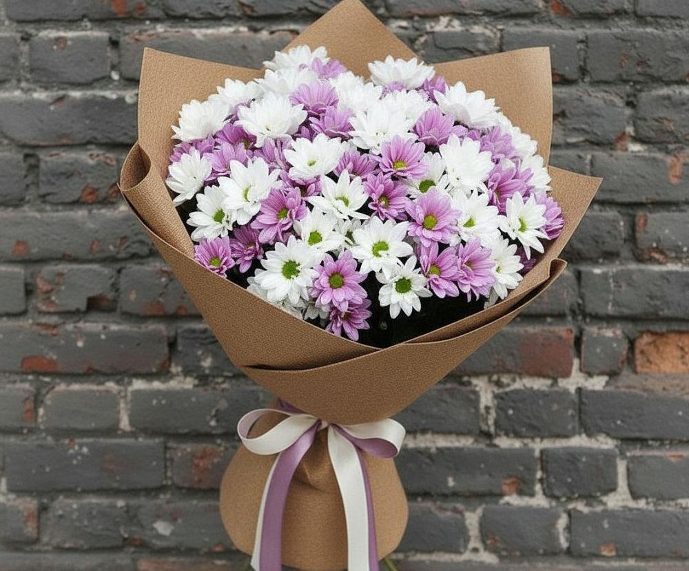 Букет грани совершенства в Мишкино Республика Башкортостан Букет цветов из: Хризантемы в Мишкино Республика Башкортостан