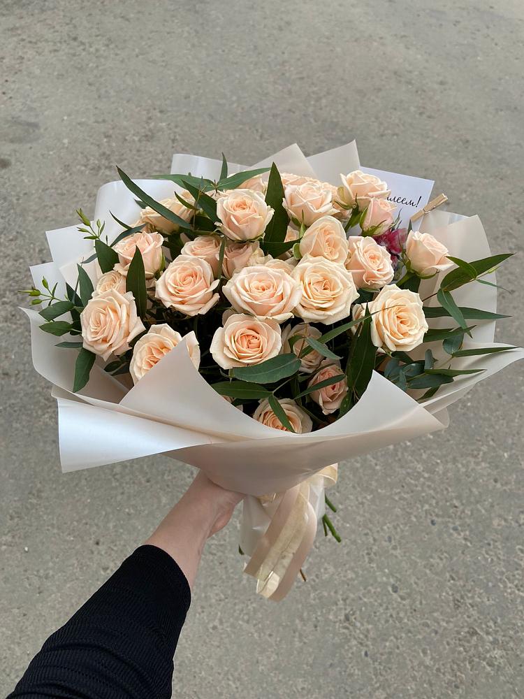 Кремовые розы Латте в Мишкино Республика Башкортостан Букет Кремовые розы Латте в Мишкино Республика Башкортостан