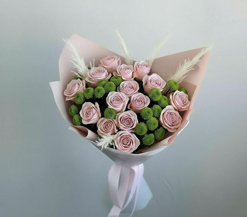 Букет доброе утро в Мишкино Республика Башкортостан Букет цветов из: Розы и Хризантемы в Мишкино Республика Башкортостан