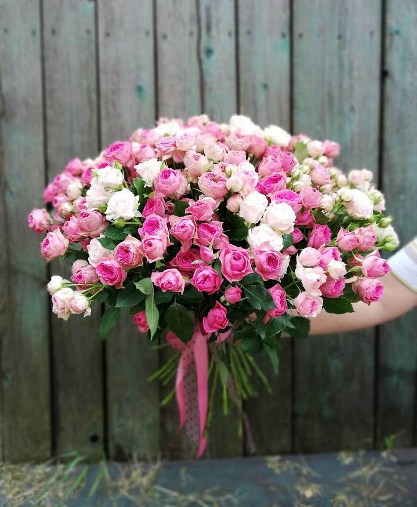 Розовые кустовые розы Натали и Лав Лидия в Мишкино Республика Башкортостан Букет Розовые кустовые розы Натали и Лав Лидия в Мишкино Республика Башкортостан