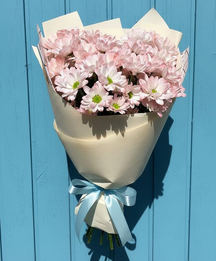 Букет Розовые хризантемы в Мишкино Республика Башкортостан Букет цветов из: Хризантемы в Мишкино Республика Башкортостан