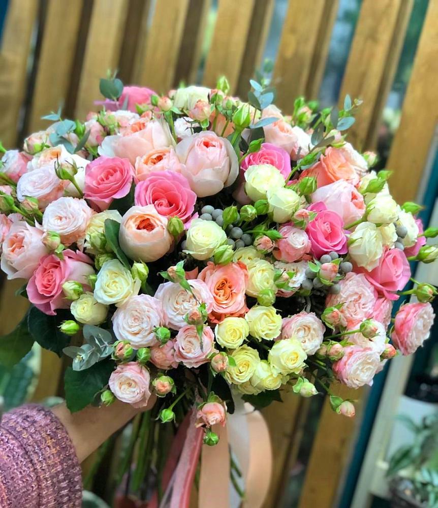 Букет розовый шик в Мишкино Республика Башкортостан Букет цветов из: Розы в Мишкино Республика Башкортостан