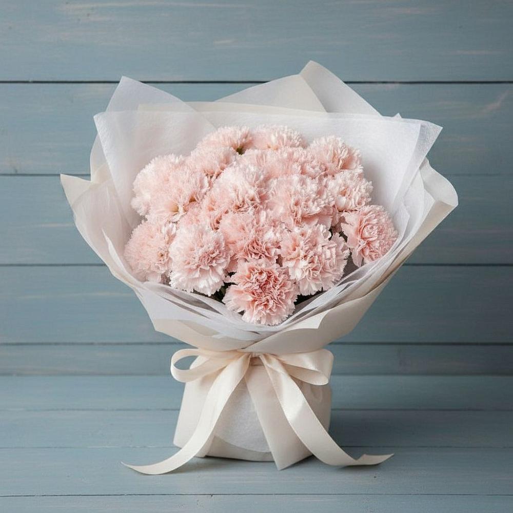 Букет розовые гвоздики в Мишкино Республика Башкортостан Букет цветов из: Гвоздики в Мишкино Республика Башкортостан